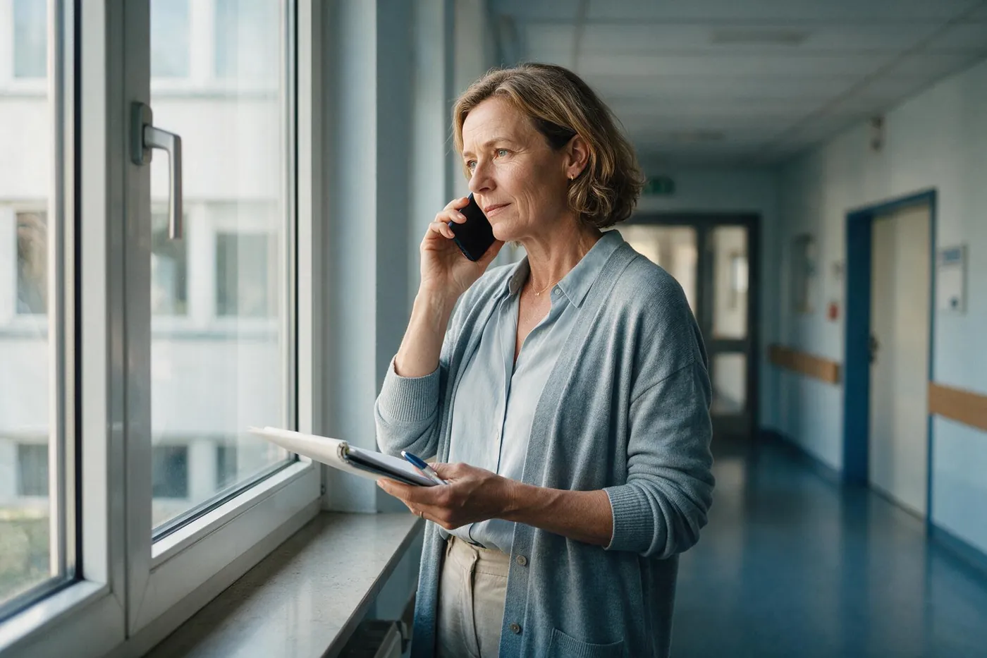 Tochter organisiert telefonisch die Entlassung ihres Vaters aus dem Krankenhaus