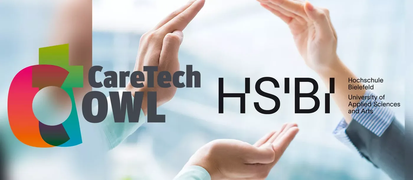 Logos von CareTech OWL und der Hochschule Bielefeld