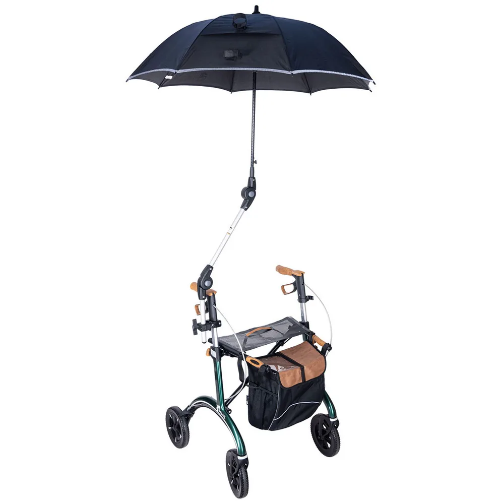 Rollator-Zubehör: Schirm, Tasche, Licht